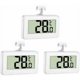 thumbnail image 1 of Termómetro para refrigerador 3X Termómetro digital para congelador Termómetro para refrigerador Termómetro para congelador impermeable para dormitorio con pantalla LCD con gancho para lectura de temp, 1 of 5