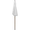 thumbnail image 4 of Northlight Outdoor Patio Market Umbrella with Wooden Pole - 8.5' - White, 4 of 5