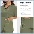 thumbnail image 2 of VIAOLI  Scrub for Women Set Y-neck Scrub Top & Cargo Pants, Breathable, Quick Drying, 2 of 6