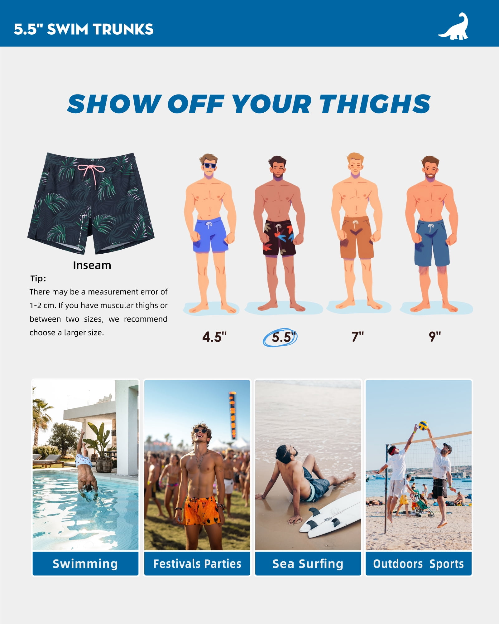 SURF CUZ Mens Swim Trunks with Compression Liner Mens Swimming Trunks 5 Inch Bathing Suit with Zipper Pockets Quick Dry Swim Shorts 02 Black Pink Tropical Large