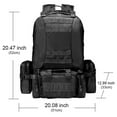 thumbnail image 4 of RIBONGZ 50L/ 4 in 1 Outdoor Built-up Camping Backpack Molle Rucksacks for Hiking Hunting Trekking Bag, 4 of 9