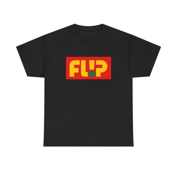 Flip Skateboards Skate Classic 90s Block Design T Shirt Colors Red Yellow - Black / L