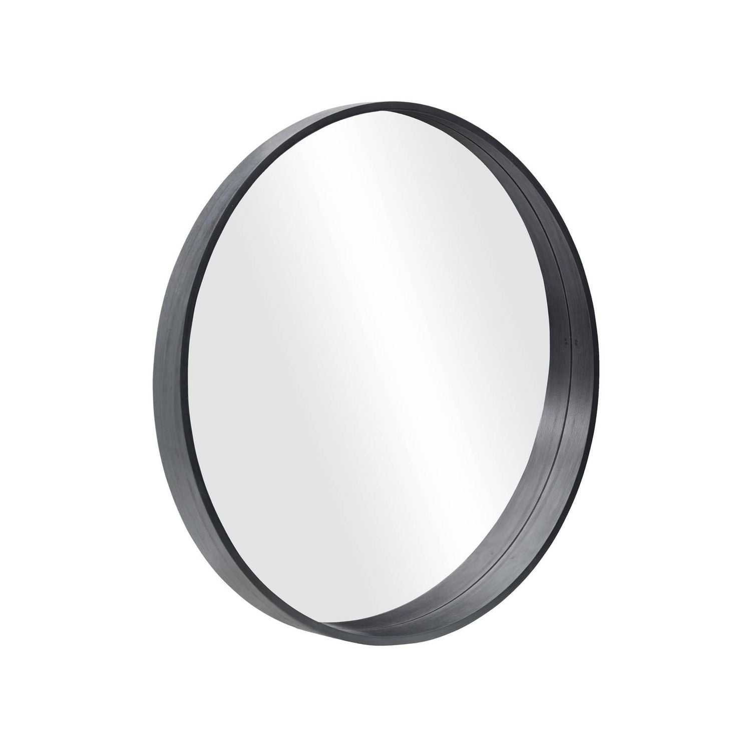 Miroir rond gris en bois massif Denmark, 27,5 ø