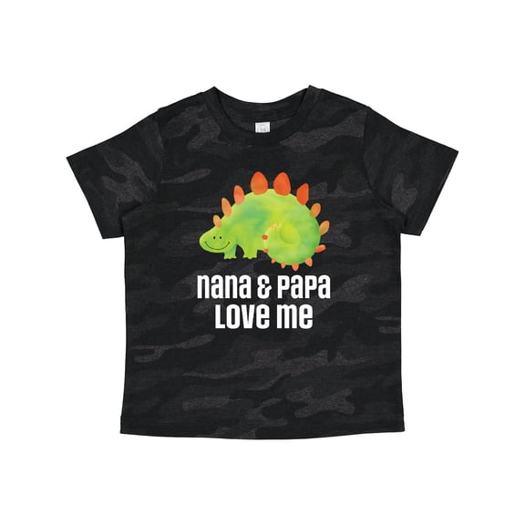 Inktastic Nana and Papa Love Me Boys Grandson Dinosaur Boys Toddler T-Shirt