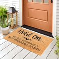 thumbnail image 2 of Binwennn Soft Lightweight Throw Blanket Big Bedroom Rug Area Rug Set Hold On We're Not Wearing Pants Bathroom Door Front Non Polyester Floor Mat, 2 of 8