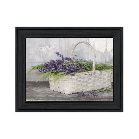 Trendy Decor 4U "My Lavender" Framed Wall Art, Modern Home Décor Black Framed Print for Living Room, Bedroom & Farmhouse Wall Decoration by Lori Deiter 19"x15"