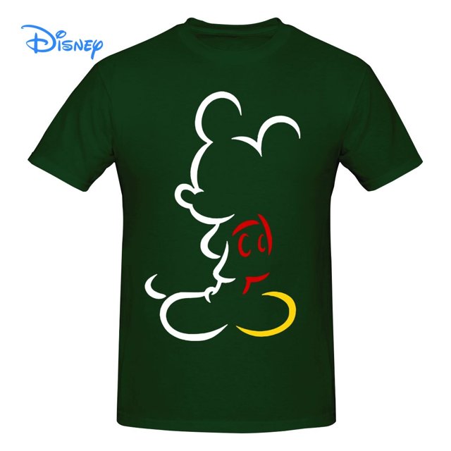 Mickey Mouse T shirt Harajuku Short Sleeve Disney T-shirt 100% Cotton Graphics Tshirt Brands Tee Top6XL Gao Jinjia LED