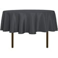 thumbnail image 1 of LAICAIW Nappe Ronde - 80 Pouces - Résistante à l'Eau, Anti-Déversement, Lavable, Nappe en Polyester, Tissu Décoratif, Housse de Table pour Table à Manger, Buffets, Fêtes et Camping, Gris, 1 of 7