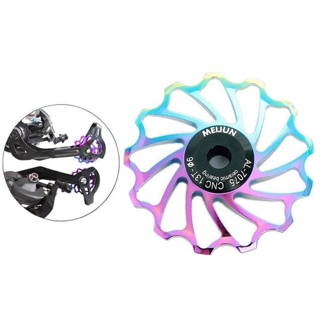 Desviador trasero Sharpla Tensión Bicicleta Guía Roller Jockey 13T