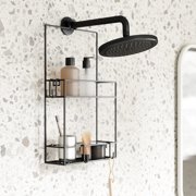 Umbra Cubiko Two Shelf Shower Caddy, Black