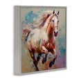 thumbnail image 4 of Stupell Industries Trotting Horse Abstraction Animals & Insects Painting Gray Framed Art Print Wall Art, 17 x 17, 4 of 10
