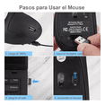 thumbnail image 4 of Mouse Vertical Inalámbrico 2.4g Ergonómico, Recargable Negro, 4 of 4