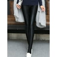 thumbnail image 2 of Women Shiny Slim Stretch Footed Leggings, 2 of 5