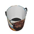 thumbnail image 2 of KLL Oil Painting Style Iceberg Yak Waterproof Foldable Laundry Hamper Bucket with Handles for Storage Bin,Kids Room,Home Organizer (Small ), 2 of 7