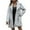 Silver, variant on Lindreshi Winter Coats for Women Women Warm Faux Coat Furry Faux Jacket Long Sleeve Suit Collar Outerwear Overcoat