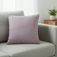 thumbnail image 2 of Mainstays Waffle Knit Pillow, 18" x 18", Purple, 2 of 8