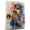Airedale Terrier, variant on Barbet Dog Playing Trumpet Wall Stretched Canvas Size 8x12 – Barbet Canvas Art for Dog Lovers, Trumpet Canvas Wall Decor
