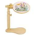 thumbnail image 1 of Embroidery Stand - Adjustable Rotated Cross Stitch Stand Lap, Beech Wood Embroidery Hoop Holder, Hands Free Embroidery Frame Stand for Art Craft Sewing Projects, 1 of 15