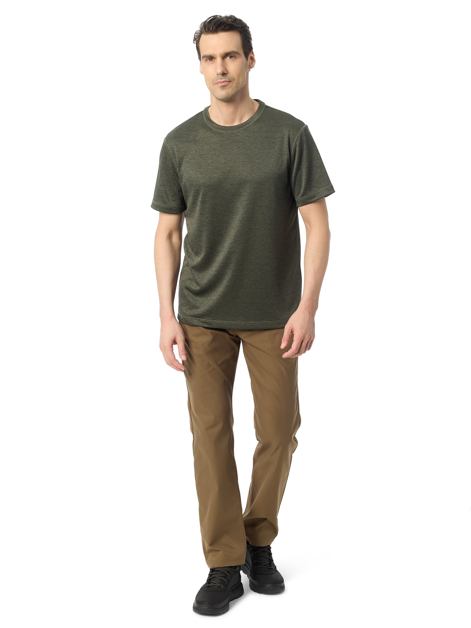 Bass & Co Men's & Big Men's Short Sleeve Hiker Tech Tee, Sizes S-XXXL