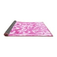 thumbnail image 2 of Ahgly Company Indoor Round Abstract Pink Modern Area Rugs, 7' Round, 2 of 4