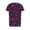 thumbnail image 3 of Camisetas de Manga Corta de Verano para las Mujeres Impresas con Cuello Redondo, Poliéster Ligero Top de Verano Casual, 3 of 5