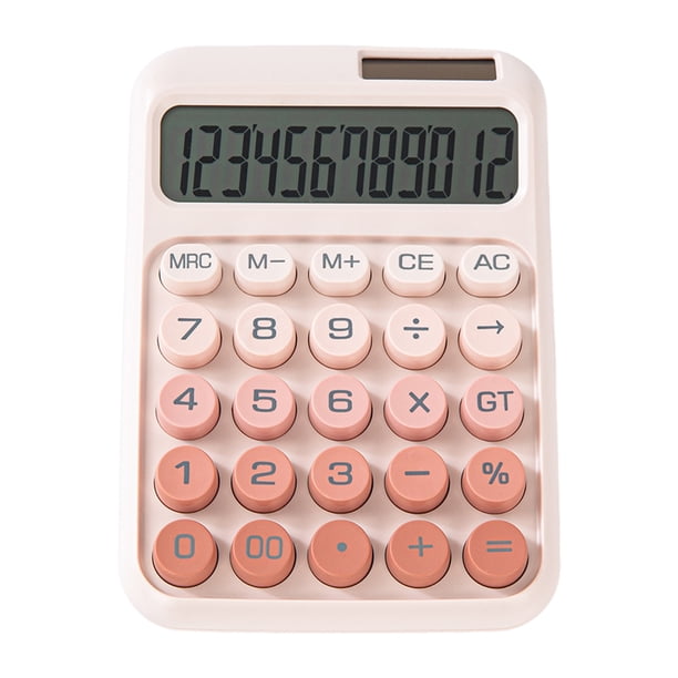 Calculadora de interruptor mecánico de 12 dígitos con pantalla LCD grande, calculadora de escritorio, diseño ergonómico, calculadoras para profesores, estudiantes, oficina, hogar y escuela.