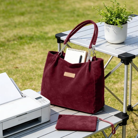 Kugisaki 2-Piece Tote Bag with Small Wallet Set for Women Large Capacity Tote Bag Shoulder Bag Casual Work Commute Handbag Set