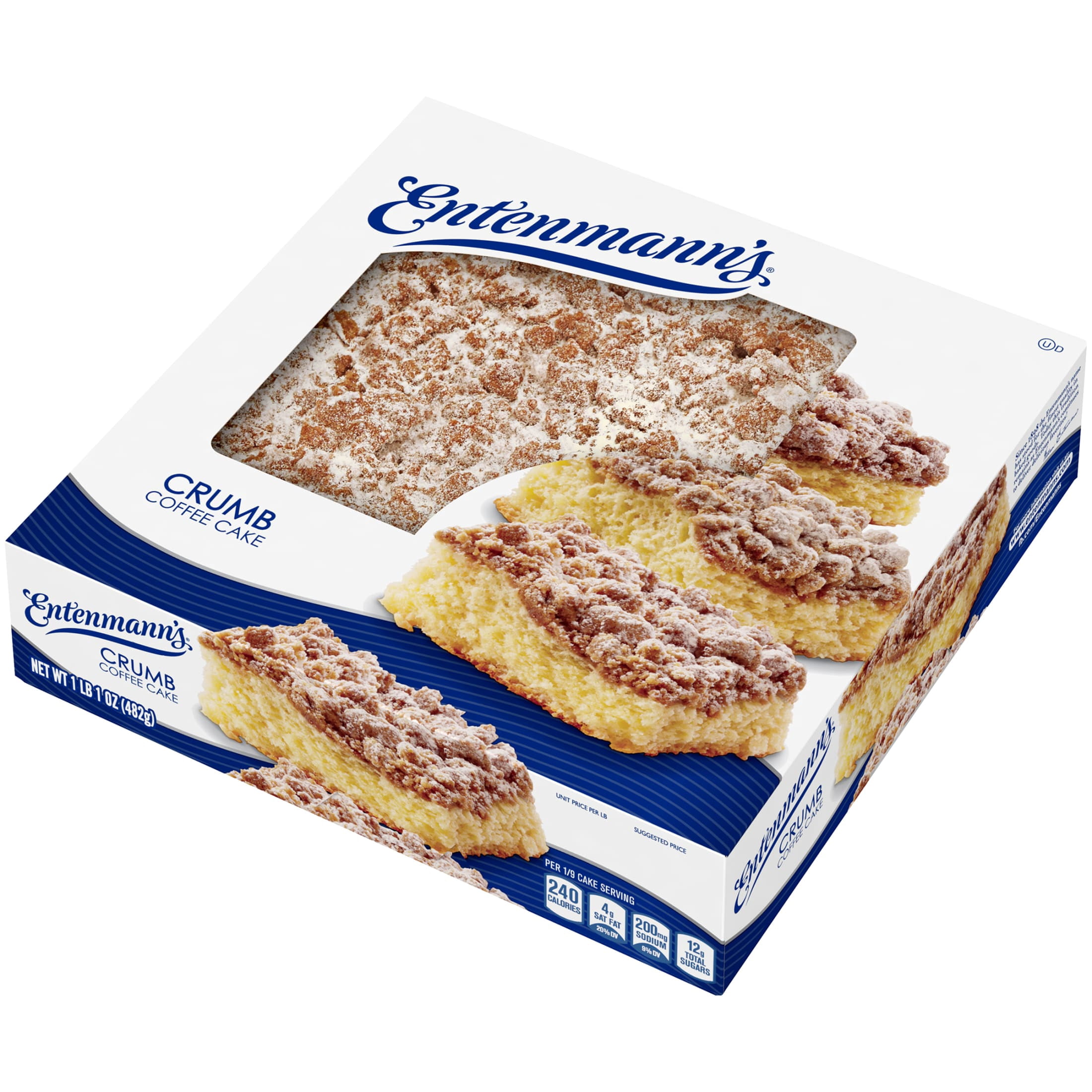 Entenmann's Crumb Coffee Cake, 17 oz, Crumb Cakes, Box