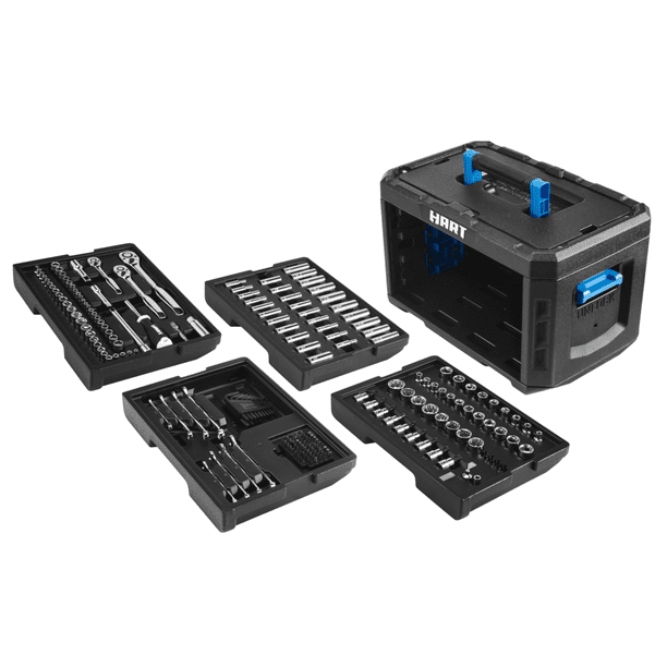 HART 215-Piece Mechanics Tool Set, Multiple Drive, Chrome Finish