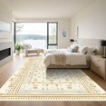 thumbnail image 3 of ODIKA 3'x5' Machine Washable Non-Slip Area Rug, Geometric Beige High Traffic Rug, Beige, 1076215, 3 of 7