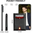 thumbnail image 4 of Mens Minimalist Wallet Slim Leather Credit Card Holder RFID Bifold Wallet Large Capacity 2 ID Windows With Gift Box, 4 of 8