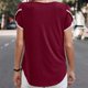 thumbnail image 4 of Top de cuello redondo de manga corta casual de color sólido de verano para mujer OAVQHLG3B Store  lin121212, 4 of 5