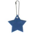 thumbnail image 1 of Llavero con forma de estrella de PVC con logotipo de advertencia nocturna y reflector para montar en la mochila escolar, 1 of 6
