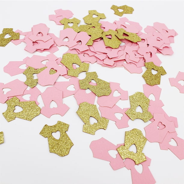 Bebé bienvenido a la escuela ropa colorida pequeña decoración de escritorio confeti baby shower papel de regalo