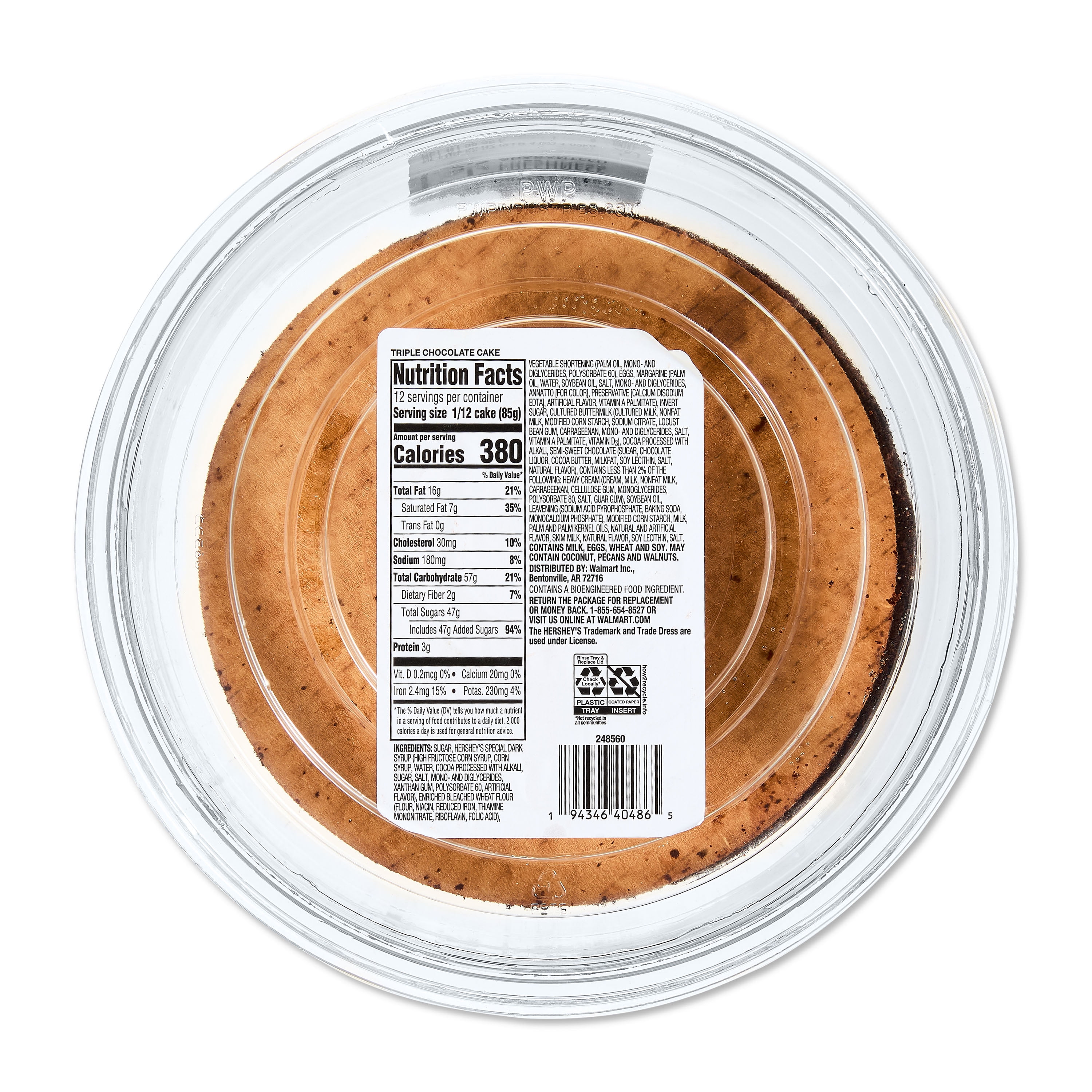 Freshness Guaranteed 7" Double Layer Chocolate Cake Made with Hershey's, 36 oz (Refrigerated Cake)