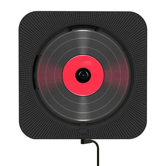 MEGICOT 2600mAh Rechargeable CD Player Built-in Speakers, Bluetooth Wall Mountable Music Player with Dust Cover Remote Control, Support FM Radio USB Flash Micro SD AUX Play