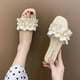 thumbnail image 5 of Amzcrzy Zapatos de mujer,Zapatos de mujer,Zapatillas de mujer, Sandalias planas con perlas para mujer, estilo playero, para vacaciones y viento Sandalias Mujer Zapatillas De Casa, 5 of 5