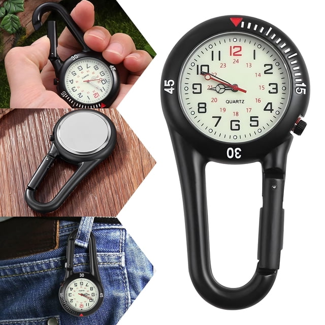 ZLight Alloy Beautiful Pocket Watch With Luminous Display Function Wide Range Of Application Quartz Watch black 1Set