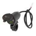 thumbnail image 1 of Ouitble Enchufe de Cargador USB Dual, Adaptador de Cargador de Coche de Carga rápida QC3.0 Dual USB Negro con Pantalla de Voltaje para Motocicleta, 1 of 5