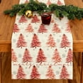 thumbnail image 5 of Xmas Trees Snowflake Christmas Table Runner, Seasonal Winter Kitchen Dining Table Decoration for Home Party Decor 13x72 Inch, 5 of 8