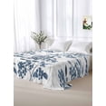 thumbnail image 6 of Blue Fruit Flat Sheets Only Queen Size, Soft Breathable Bed Top Sheets for Mattress, Vintage Plant Nature Botanical Flower Floral Luxury Bedding Flat Sheets for Home Hotel Bedroom Bed Protection, 6 of 9