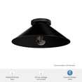 thumbnail image 7 of Hunter - Skyflow 1-light Matte Black,  , Dimmable, Modern Style, Cone Shaped, for Bedrooms, Bathrooms - 46022, 7 of 7