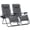 Dark Gray, variant on NAPWANT Zero Gravity Lounge Chair Set of 2, Adjustable Steel Mesh Recliner with Pillow & Cup Holder Tray,Navy Blue