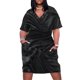 thumbnail image 1 of Vestido de fiesta negro arrugado con bolsillos sueltos para mujer, vestidos de graduación, vestidos para mujer 2025, 1 of 7