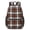 Brown and White, variant on Gray and Black Checkered Pattern 17" School Backpacks for Teens,Waterproof Oxford Fabric,S-Shape Padded Straps for School,Travel,Hiking,Camping