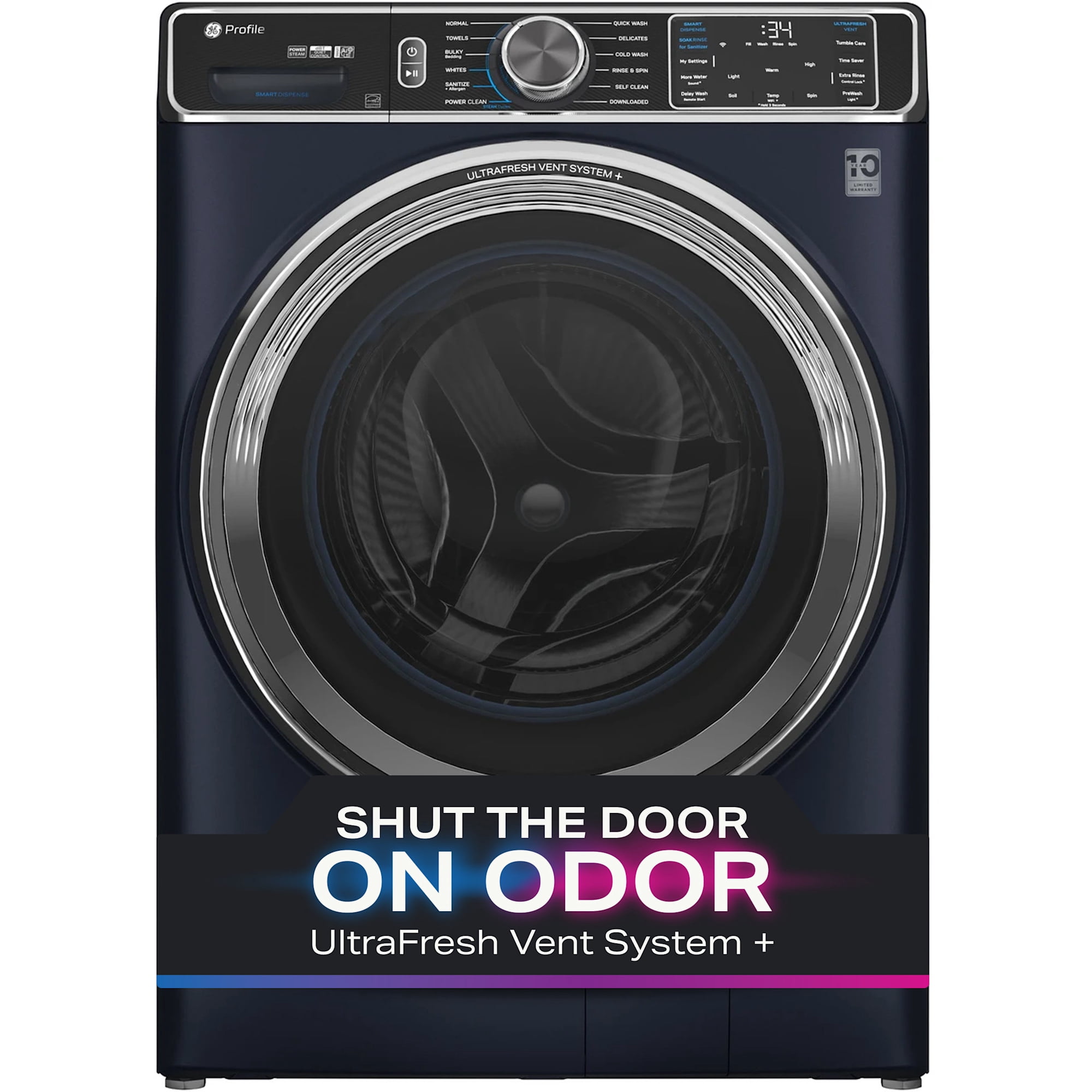 Ge Profile Pfw870s 28" Wide 5.3 Cu. Ft. Front Loading Washing Machine - Blue