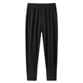 thumbnail image 4 of Men's Stretch Active Pants Casual Stylish Drawstring Pants Outdoor Lightweight Comfy Travel Hiking Work Pants with Zipper Pockets Black 4XL, 4 of 7