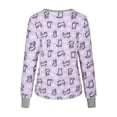 thumbnail image 4 of SofiePJ, Women's, Printed Waffle Velour Pajama Set w/ Jogger Pants, Lilac, M, 4 of 6