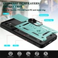 thumbnail image 4 of Samsung Galaxy A72 5G Case, Galaxy A72 Case, Dteck [Military-Grade] [360 Ring Kickstand & Slide Camera Protector] Hybird Impact-Resistant Bumpers Cover Phone Case,Green, 4 of 8