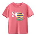 thumbnail image 4 of XXWXYD Clearence Floral Easter Bunny Tee for Girls - Vibrant Spring Colors Cotton Shirt, Skin-Friendly Kids Tshirt Perfect for Easter Sunday & Seasonal Photoshoot (6-7 Years,Pink), 4 of 7